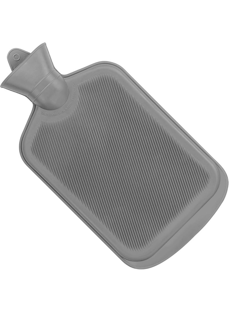 قربة ماء ساخن خالية من البيسفينول ا بتصميم متين للضغط الساخن والعلاج الحراري، بالوان عشوائية (عبوة من قطعتين) - Image 2